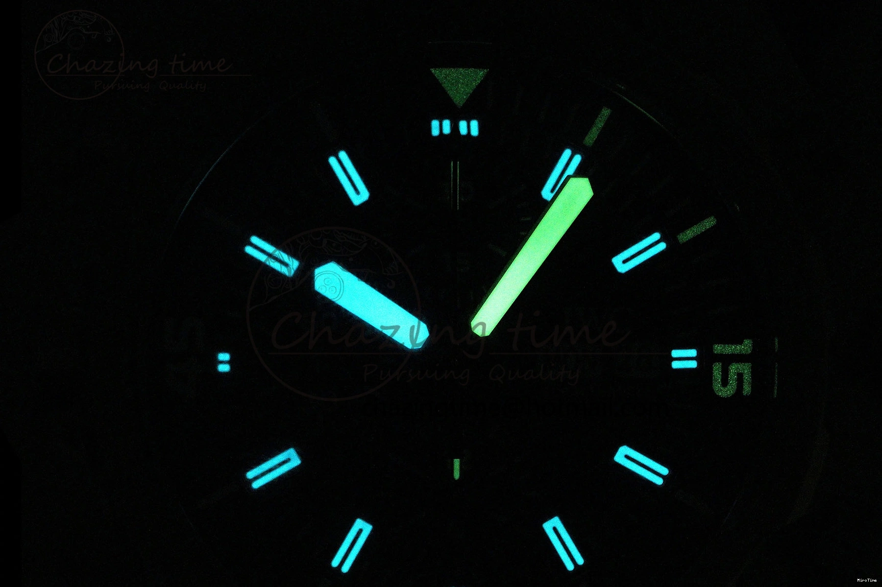 MIROTIME 0206 Attractive Aquatimer Chrono SS RSF 1:1 Best Edition Blue Dial on Blue Rubber Strap A 7056